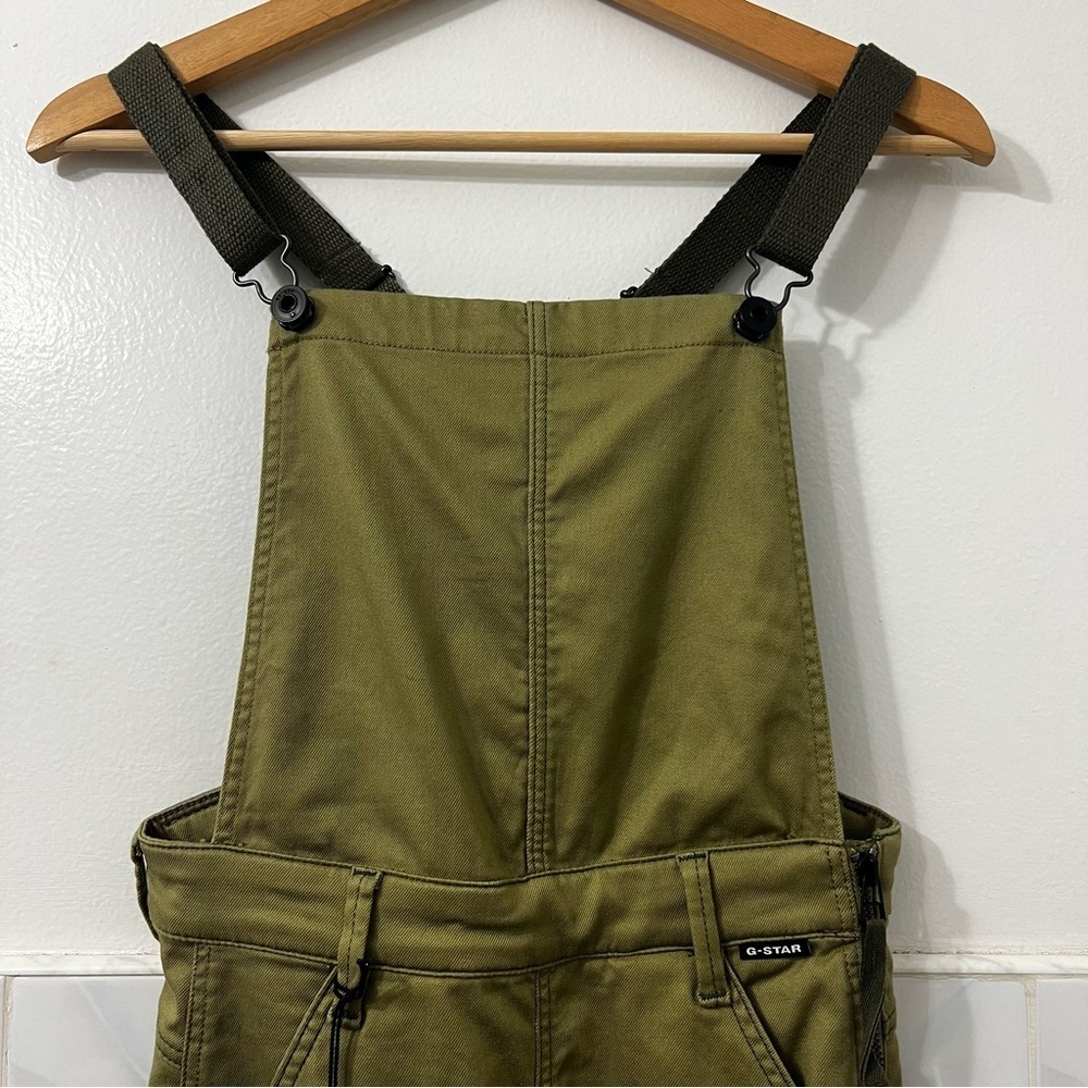 G-Star Raw Worker Dungaree Stretch Skinny Overalls 26 Green Streetwear Gorpcore - Picture 2 of 14